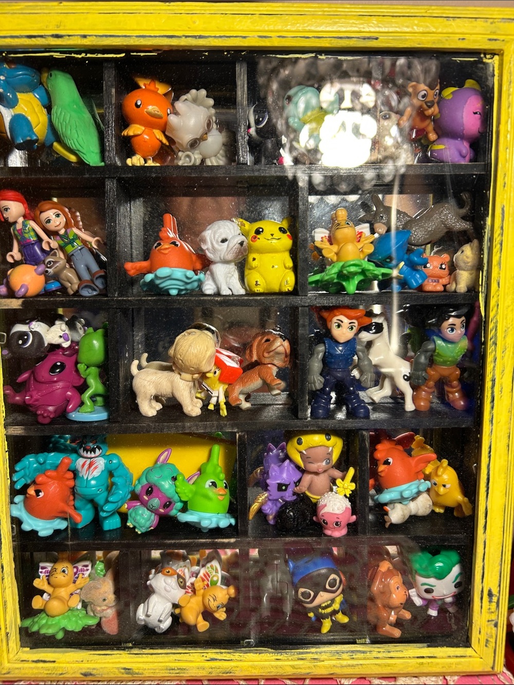 Yellow Display Shadow Box for Collectible Figures